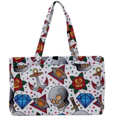 Full Color Flash Tattoo Patterns Canvas Work Bag by Pakemis