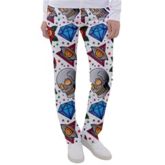 Full Color Flash Tattoo Patterns Women s Casual Pants by Pakemis