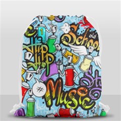 Graffiti Characters Seamless Patterns Drawstring Bag (small) by Pakemis