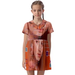 Geometricbeauty Kids  Asymmetric Collar Dress by Sparkle