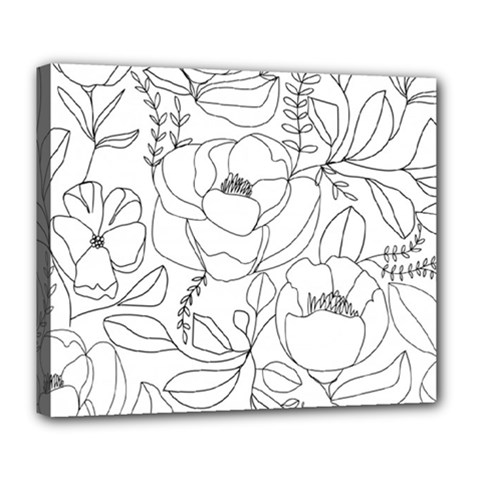Contemporary Nature Seamless Pattern Deluxe Canvas 24  X 20  (stretched) by Pakemis