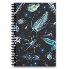 Colorful Abstract Pattern Consisting Glowing Lights Luminescent Images Marine Plankton Dark Backgrou 5 5  X 8 5  Notebook by Pakemis