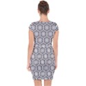 Halftone-tech-hexagons-seamless-pattern Capsleeve Drawstring Dress  View2