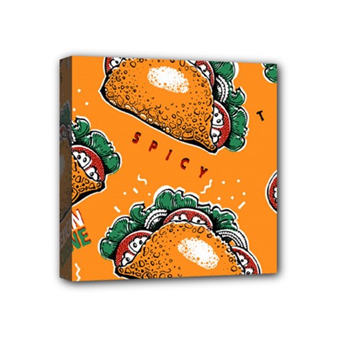 Seamless Pattern With Taco Mini Canvas 4  X 4  (stretched) by Pakemis