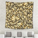 Damask-teardrop-gold-ornament-seamless-pattern Square Tapestry (Large) View2