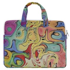 Abstract Art Macbook Pro 13  Double Pocket Laptop Bag by gasi