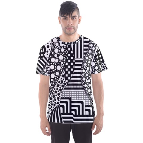 Black And White Men s Sport Mesh Tee by gasi