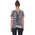 Black and white Cut Out Side Drop Tee View2