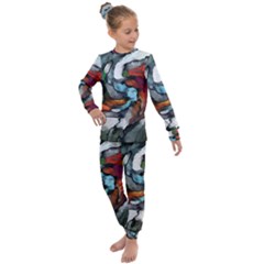 Abstract Art Kids  Long Sleeve Set  by gasi