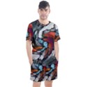 Abstract art Men s Mesh Tee and Shorts Set View1
