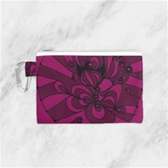 Aubergine Zendoodle Canvas Cosmetic Bag (small) by Mazipoodles