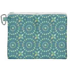 Kaleidoscope Hunter Green Canvas Cosmetic Bag (xxl) by Mazipoodles