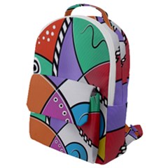 Modern Art Flap Pocket Backpack (small) by gasi