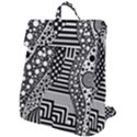 Black and white design Flap Top Backpack View1