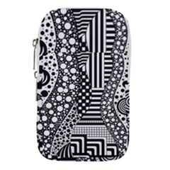 Black And White Design Waist Pouch (small) by gasi