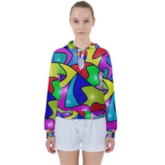 Colorful Abstract Art Women s Tie Up Sweat by gasi