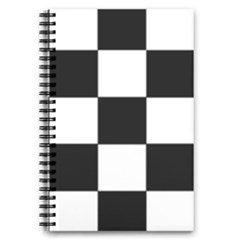 Grid-domino-bank-and-black 5 5  X 8 5  Notebook by BangZart