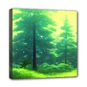 Anime Forrest Nature Fantasy Sunset Trees Woods Mini Canvas 8  x 8  (Stretched) View1