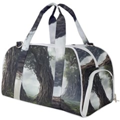 Trees Forest Woods Drawing Fantasy Dream Burner Gym Duffel Bag by Uceng