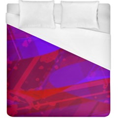 Background Pattern Purple Texture Design Wallpaper Duvet Cover (king Size) by Uceng