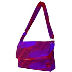 Background Pattern Purple Texture Design Wallpaper Full Print Messenger Bag (s) by Uceng