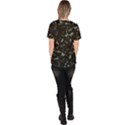 Pattern Texture Army Military Background Women s V-Neck Scrub Top View4