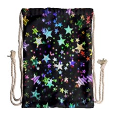Christmas Star Gloss Lights Light Drawstring Bag (large) by Uceng
