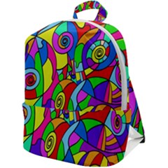 Colorful Stylish Design Zip Up Backpack by gasi