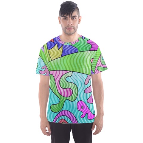 Colorful Stylish Design Men s Sport Mesh Tee by gasi