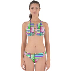 Colorful Pattern Perfectly Cut Out Bikini Set by gasi