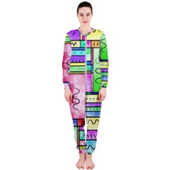 Colorful Pattern Onepiece Jumpsuit (ladies) by gasi