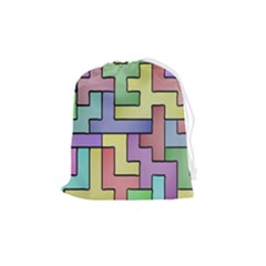 Colorful Stylish Design Drawstring Pouch (medium) by gasi