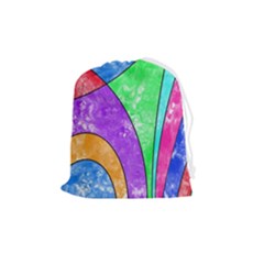 Colorful Stylish Design Drawstring Pouch (medium) by gasi