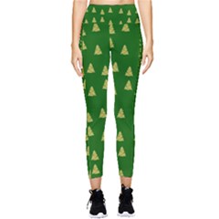 Green Christmas Trees Green Pocket Leggings  by TetiBright