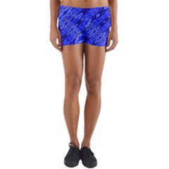 Abstract Tech Modern Pattern Yoga Shorts by dflcprintsclothing