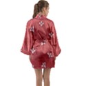 Background Graphic Wallpaper Decor Backdrop Design Art Pink Long Sleeve Satin Kimono View2