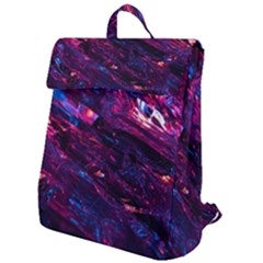 Space Futuristic Shiny Abstraction Flap Top Backpack by Pakemis