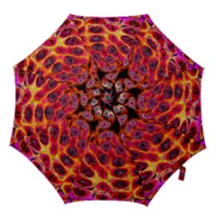 Fractal Black Texture Wallpaper Art Design Hook Handle Umbrellas (small) by Pakemis