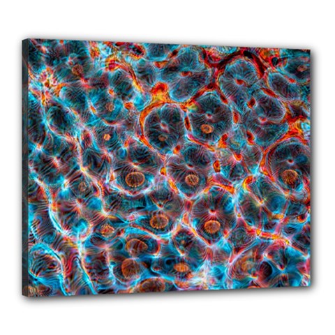 Fractal Black Texture Wallpaper Art Design Art Canvas 24  X 20  (stretched) by Pakemis