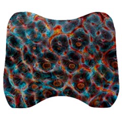 Fractal Black Texture Wallpaper Art Design Art Velour Head Support Cushion by Pakemis
