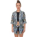 Modern Art Abstract Pattern Open Front Chiffon Kimono View1