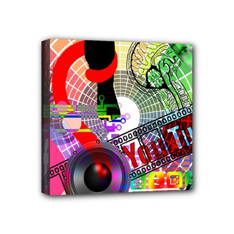 Social Media Interaction Woman Mini Canvas 4  X 4  (stretched) by Ravend