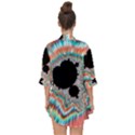 Fractal Abstract Background Open Front Chiffon Kimono View2
