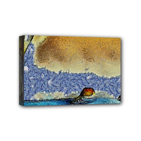 Abstract Painting Art Texture Mini Canvas 6  X 4  (stretched) by Ravend