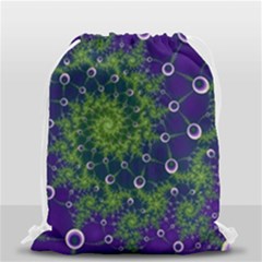 Fractal Spiral Abstract Background Drawstring Bag (small) by Ravend
