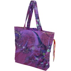 Fractal Math Abstract Abstract Art Drawstring Tote Bag by Ravend
