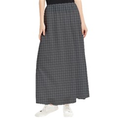 Small Grey Black Plaid Maxi Chiffon Skirt by violetheavensky