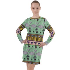 Remembering Long Sleeve Hoodie Dress by MijizaCreations
