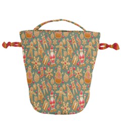 Pattern Seamless Drawstring Bucket Bag by artworkshop