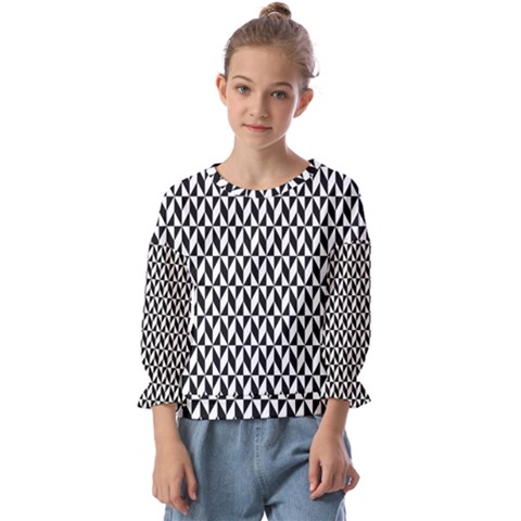 Seamless Abstract Geometric Pattern Background Kids  Cuff Sleeve Top by artworkshop